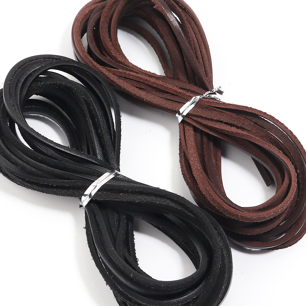5yards 3mm Genuine Cow Leather - Braided Line のレビューと価格
