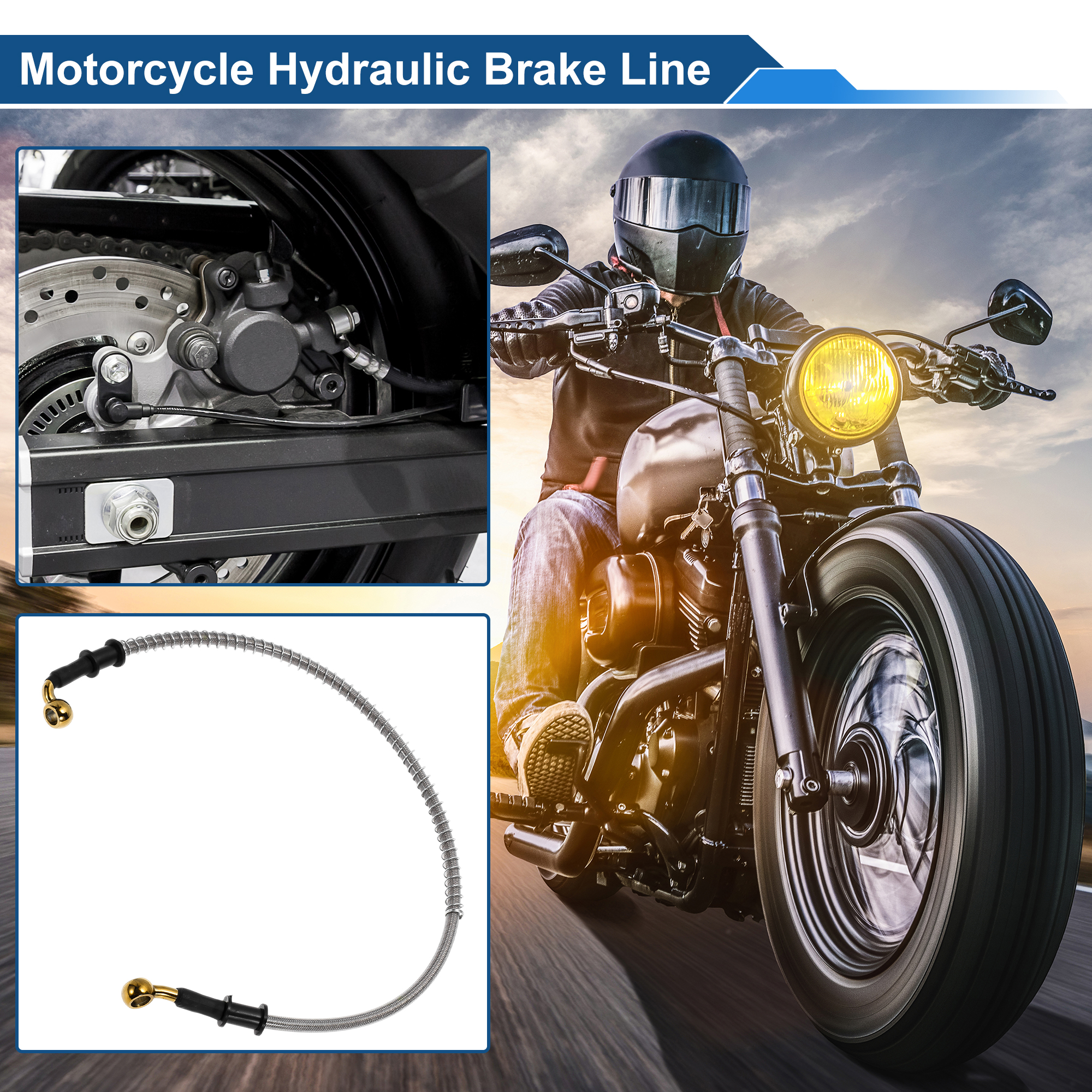 UXCELL 60cm Motorcycle Brake C - Braided Line のレビューと価格