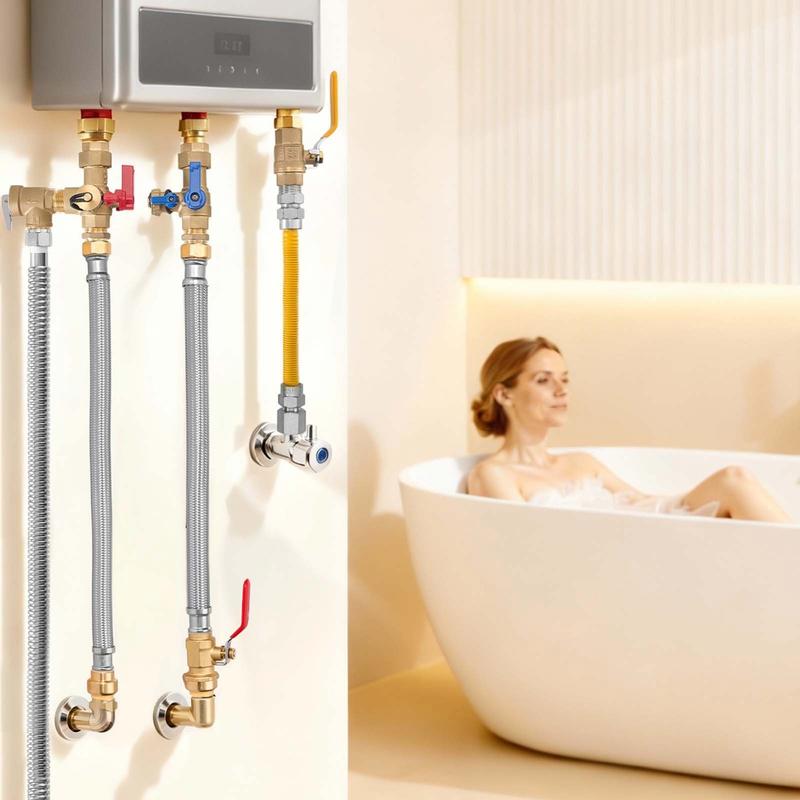 Water Heater Kit, Push-Fit Val - Braided Line のレビューと価格