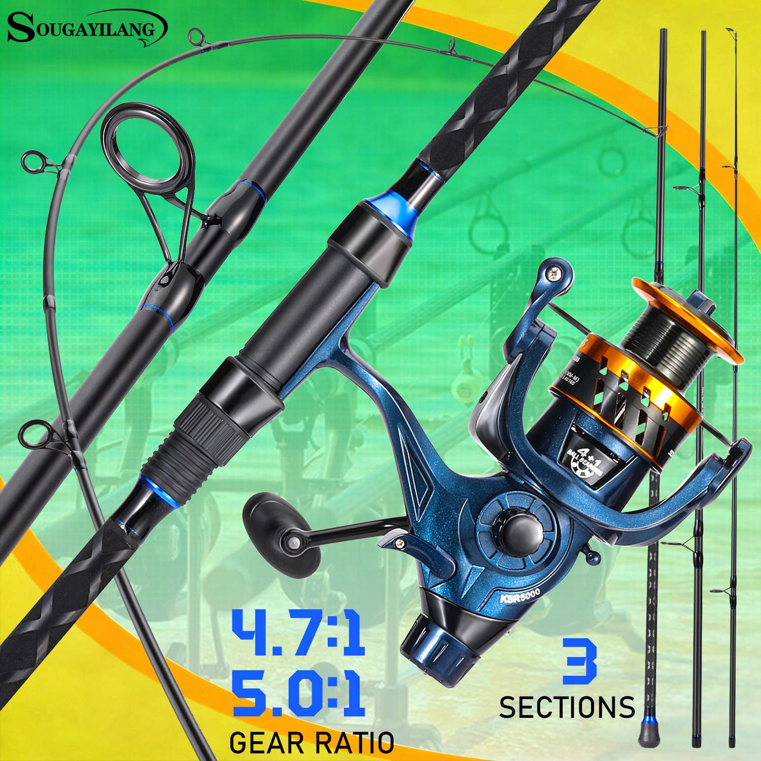 Sougayilang 3 Sections Surf Fi - Fishing Line Spooler のレビューと価格