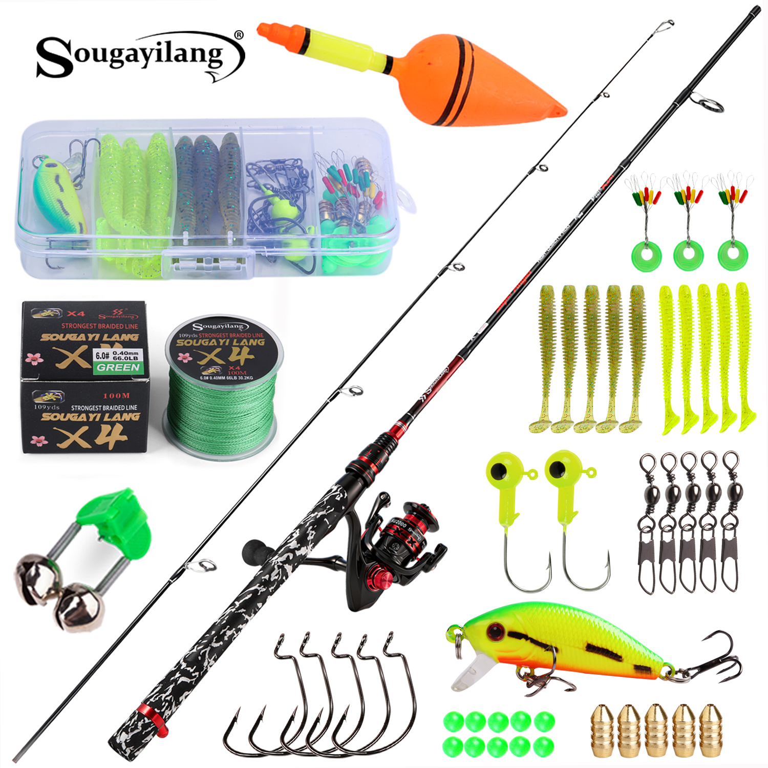 Sougayilang Spinning Fishing R - Freshwater Line のレビューと価格