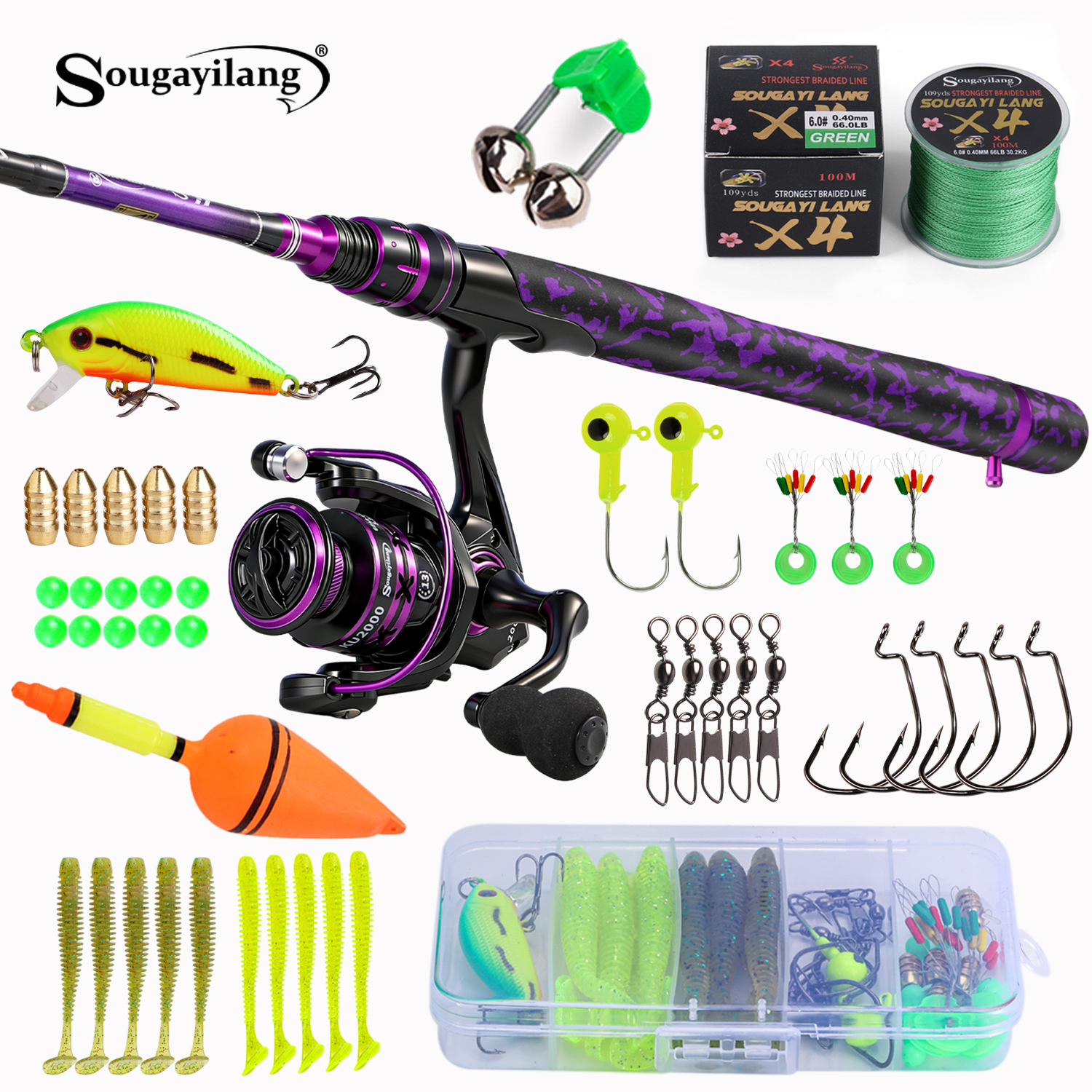 Sougayilang Spinning Fishing R - Freshwater Line のレビューと価格