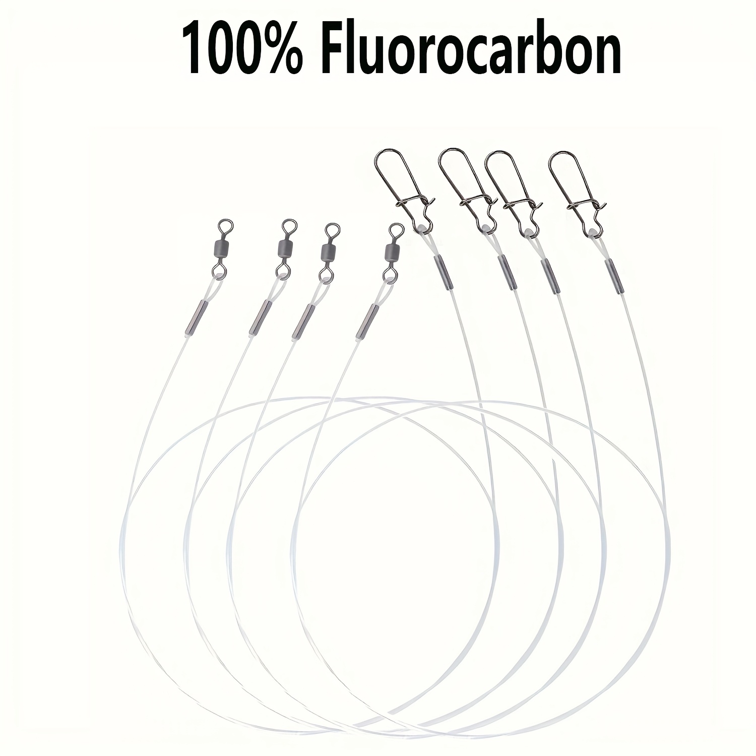 12Pcs 100% Fluorocarbon Fishin - Ice Fishing Line のレビューと価格