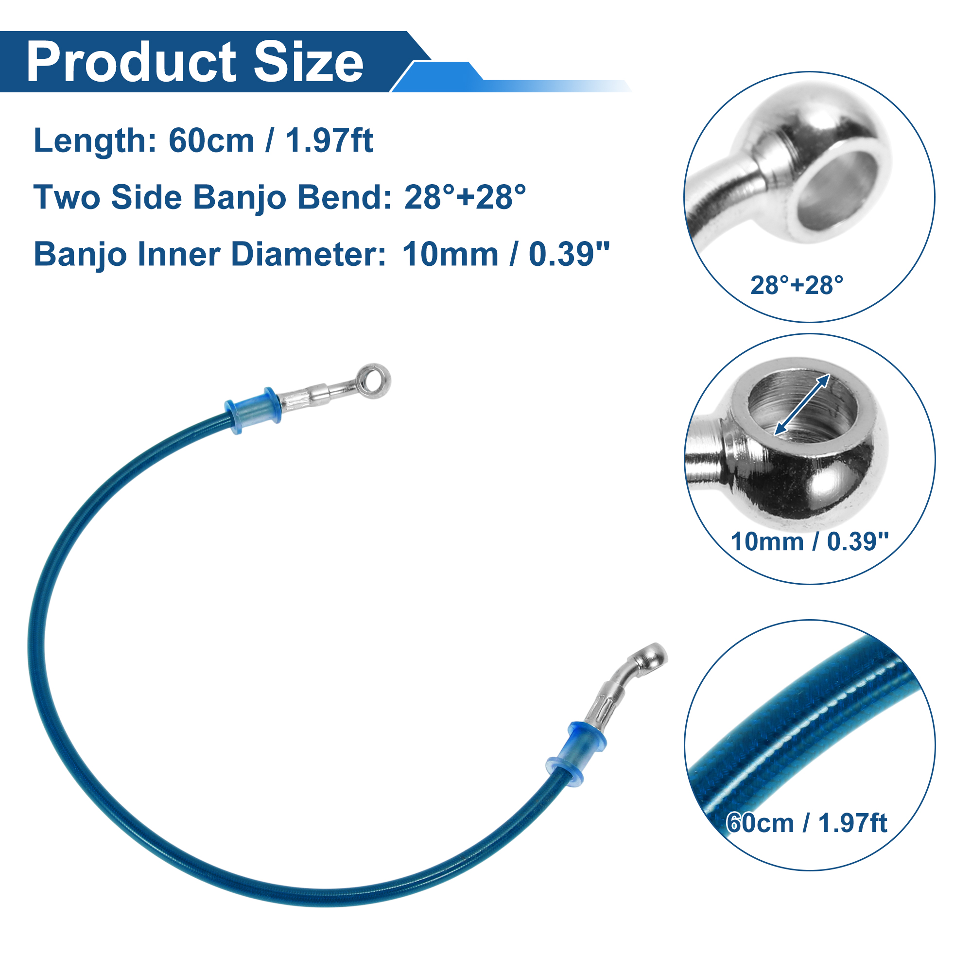 Motoforti 60cm Motorcycle Brak - Braided Line のレビューと価格