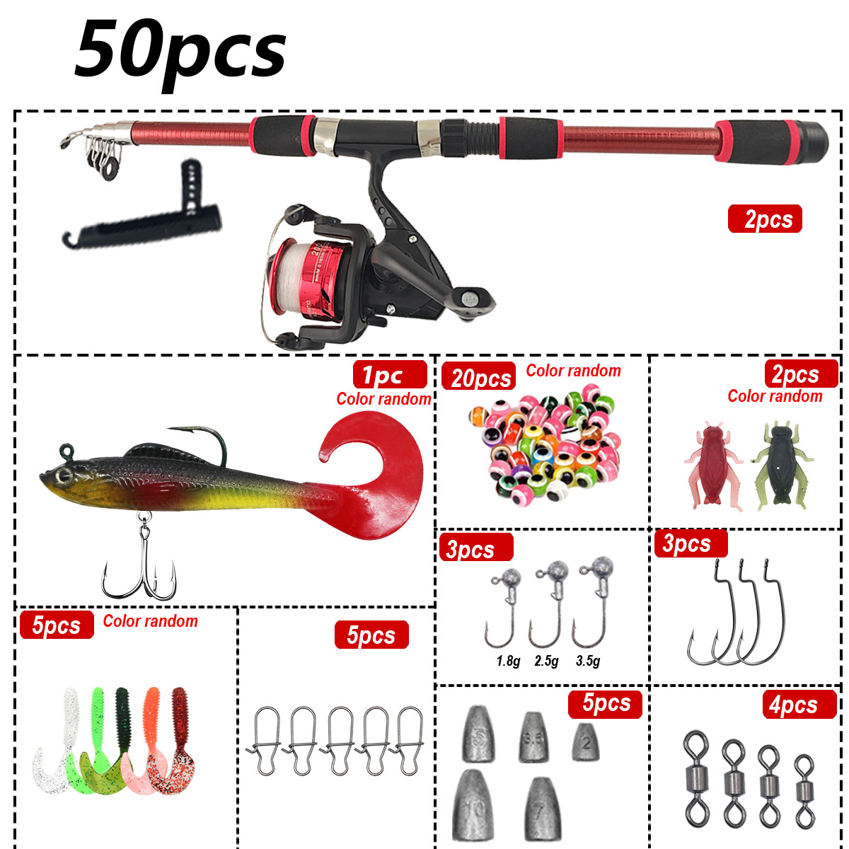 Portable Telescopic Fishing Ro - Fishing Line Spooler のレビューと価格