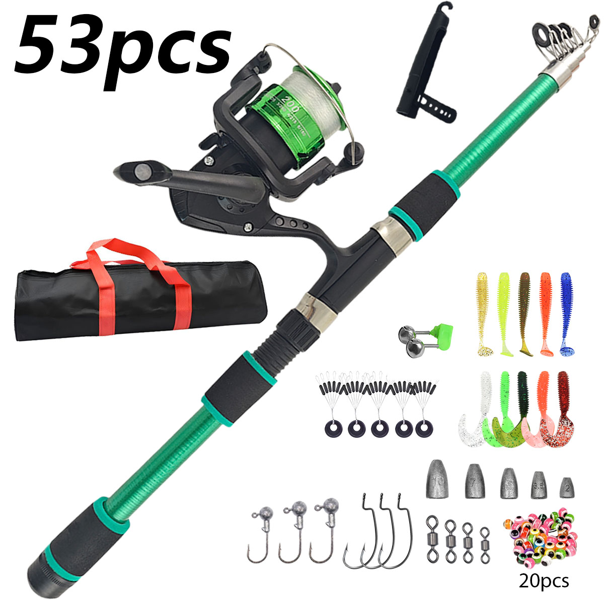 Portable Telescopic Fishing Ro - Fishing Line Spooler のレビューと価格
