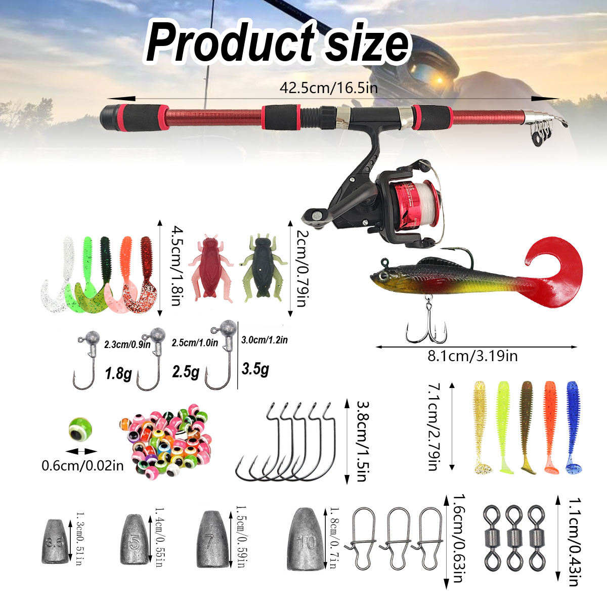 Portable Telescopic Fishing Ro - Fishing Line Spooler のレビューと価格