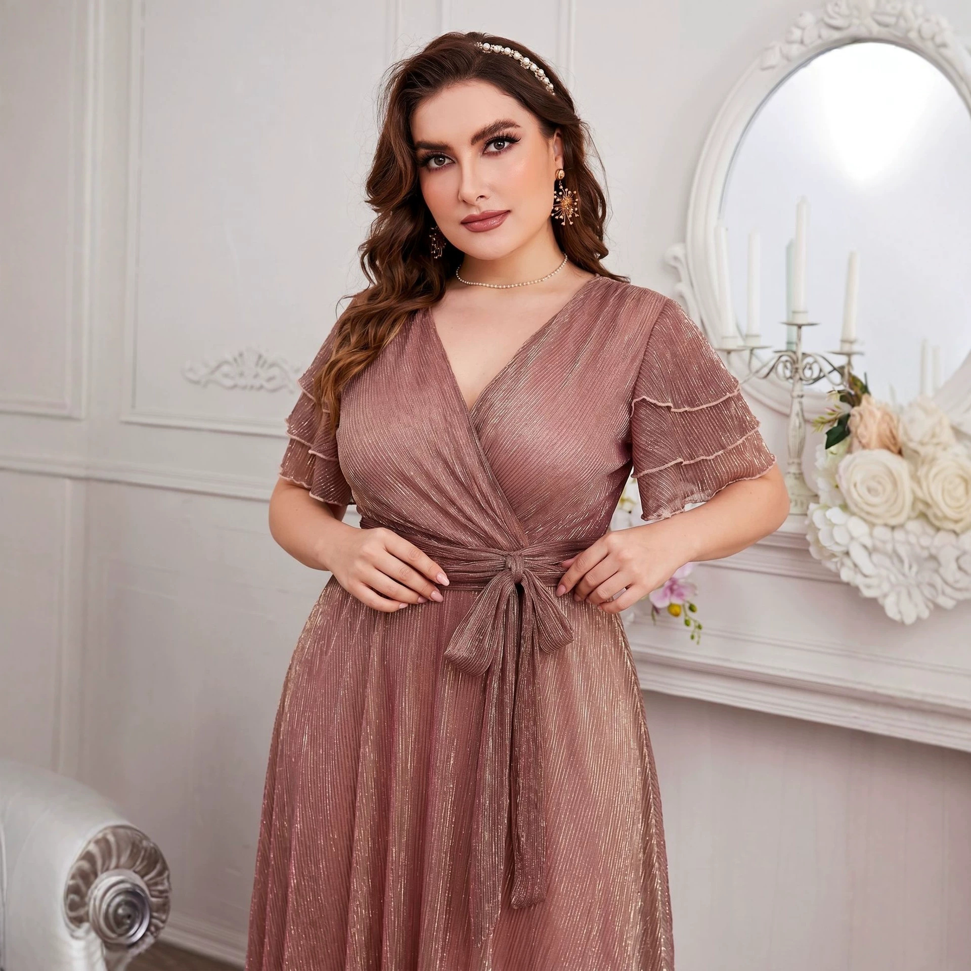 Luxury Curvy Blush Gold Glitte - Fly Line のレビューと価格