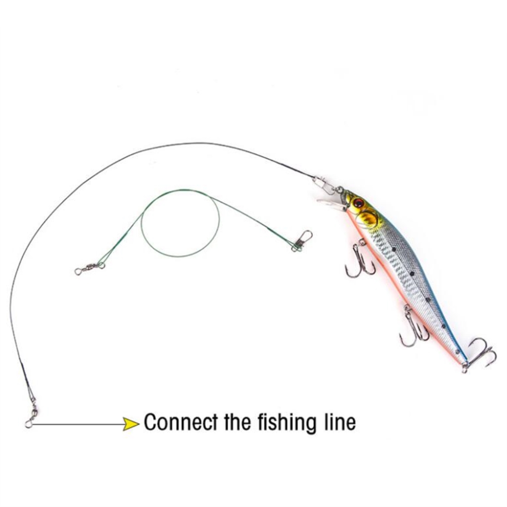 10pcs/lot Anti Bite Steel Fish - Leader Line のレビューと価格
