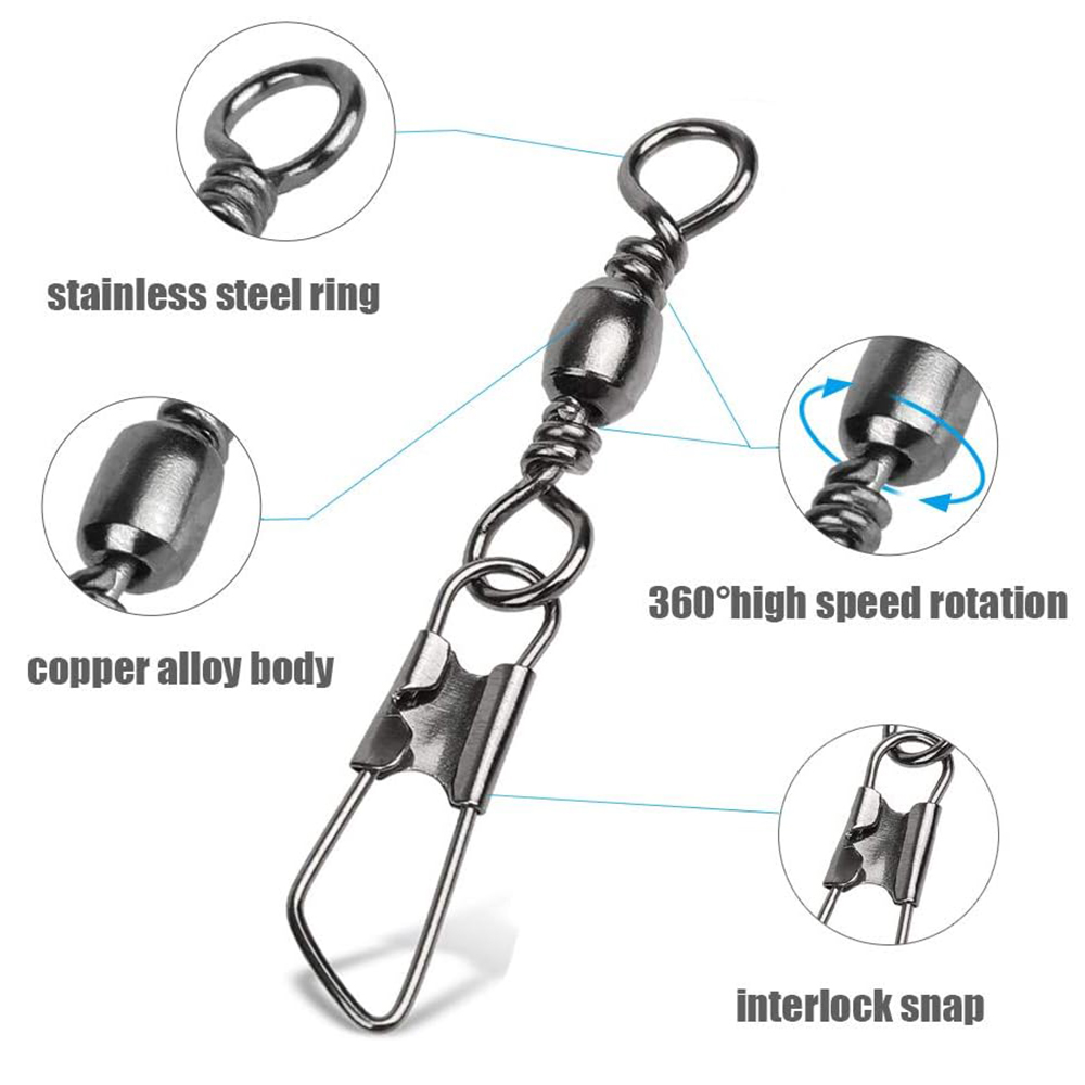 50Pcs Stainless Steel Snap Swi - Saltwater Line のレビューと価格