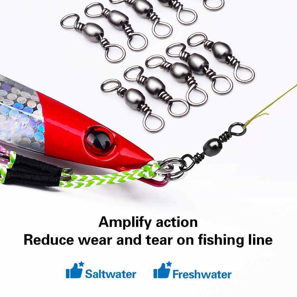 100Pcs Fishing Swivels Connect - Freshwater Line のレビューと価格