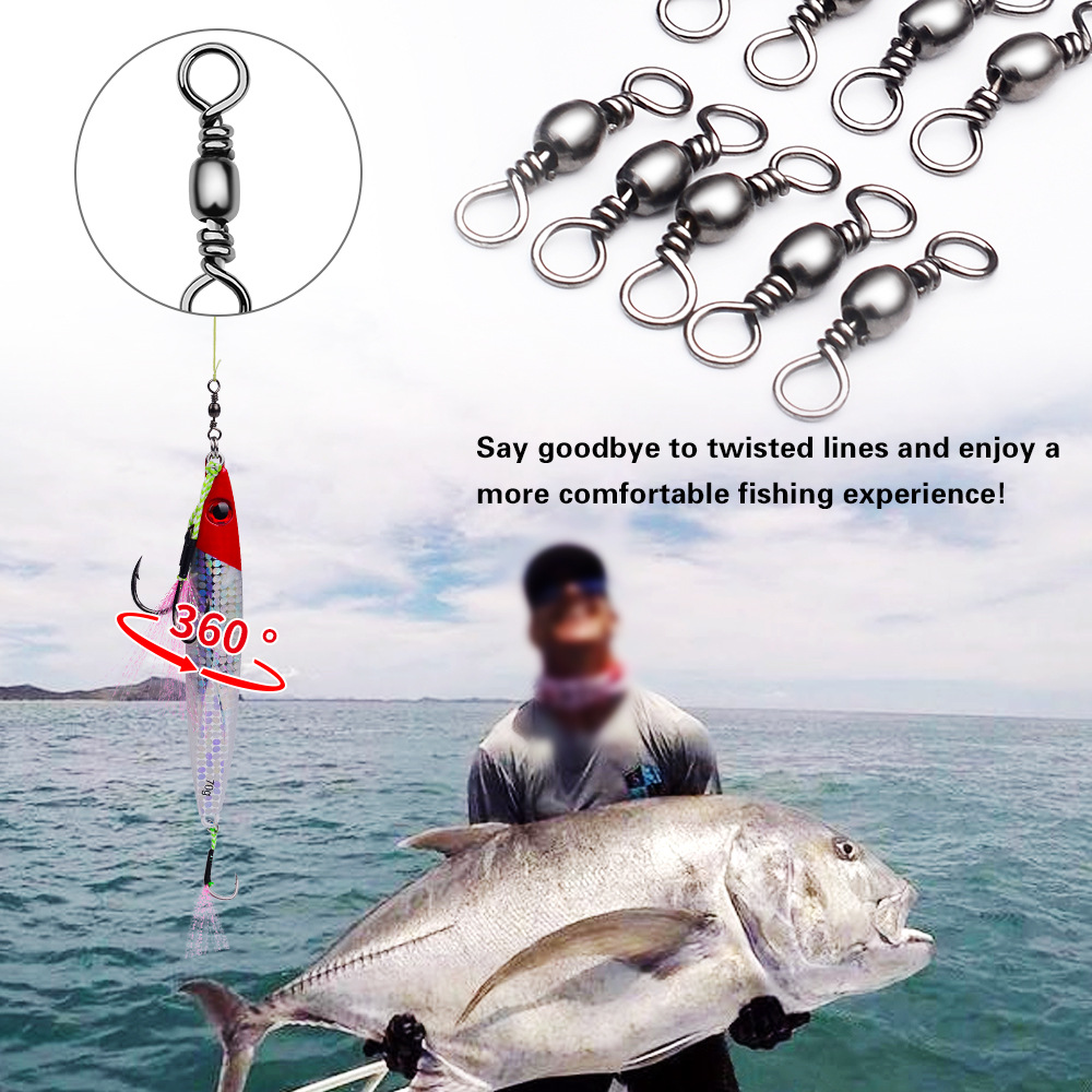 100Pcs Fishing Swivels Connect - Freshwater Line のレビューと価格