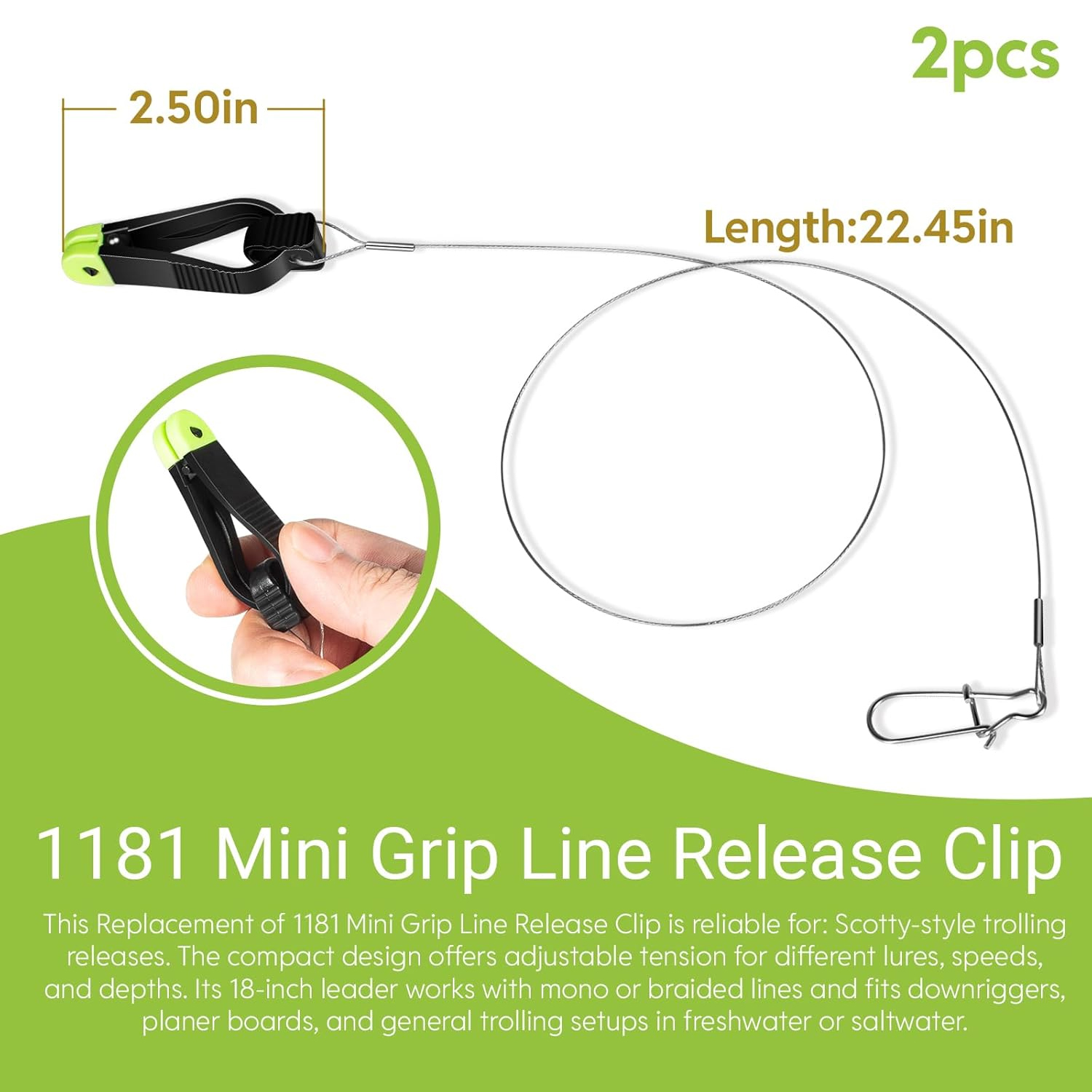 1181 Grip Line Release Clip fo - Leader Line のレビューと価格