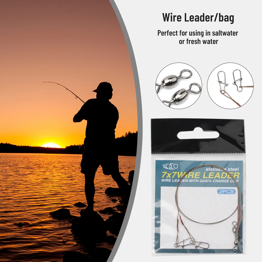 2pcs/Pack Fishing Line Steel W - Leader Line のレビューと価格