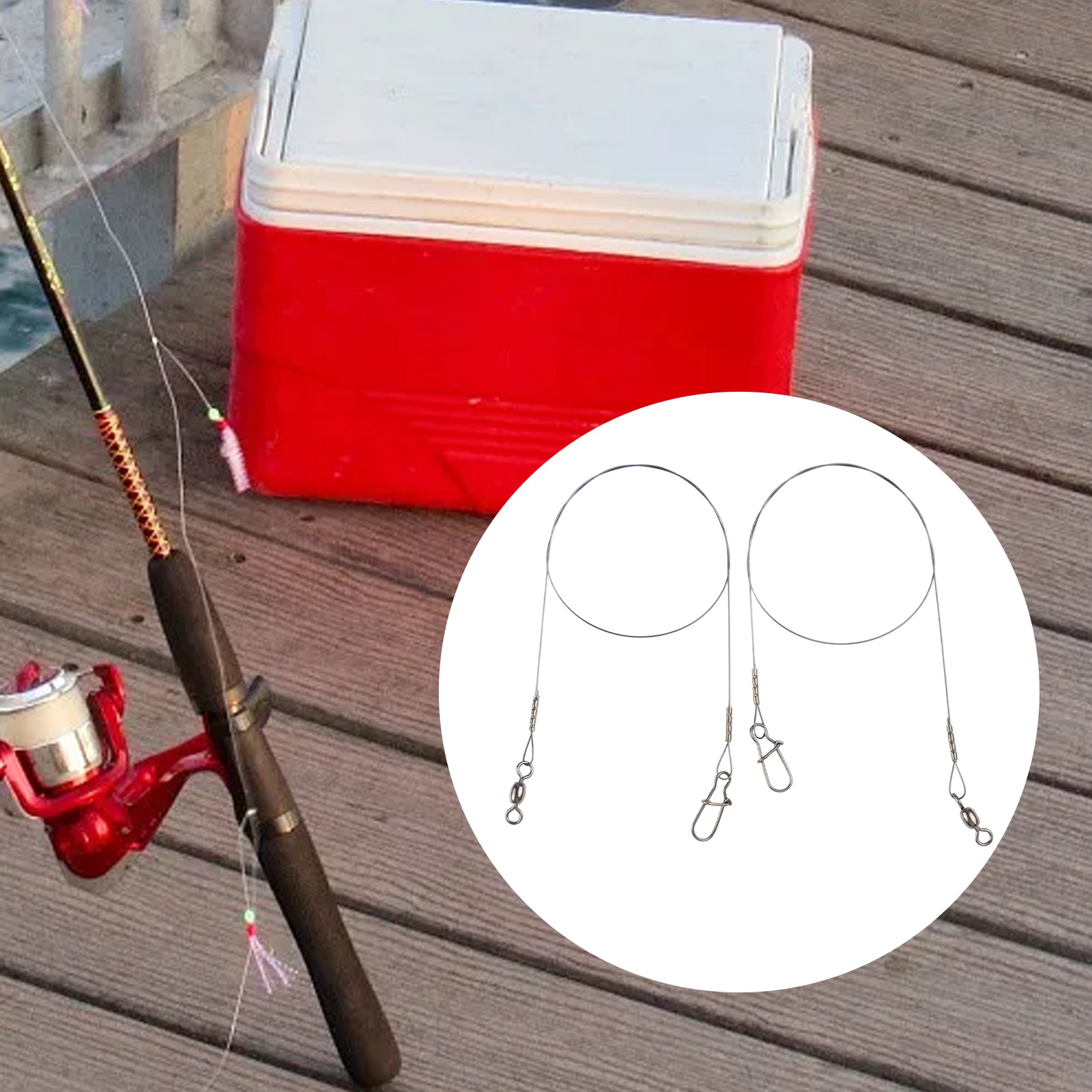 2pc Fishing Titanium Wire Lead - Leader Line のレビューと価格