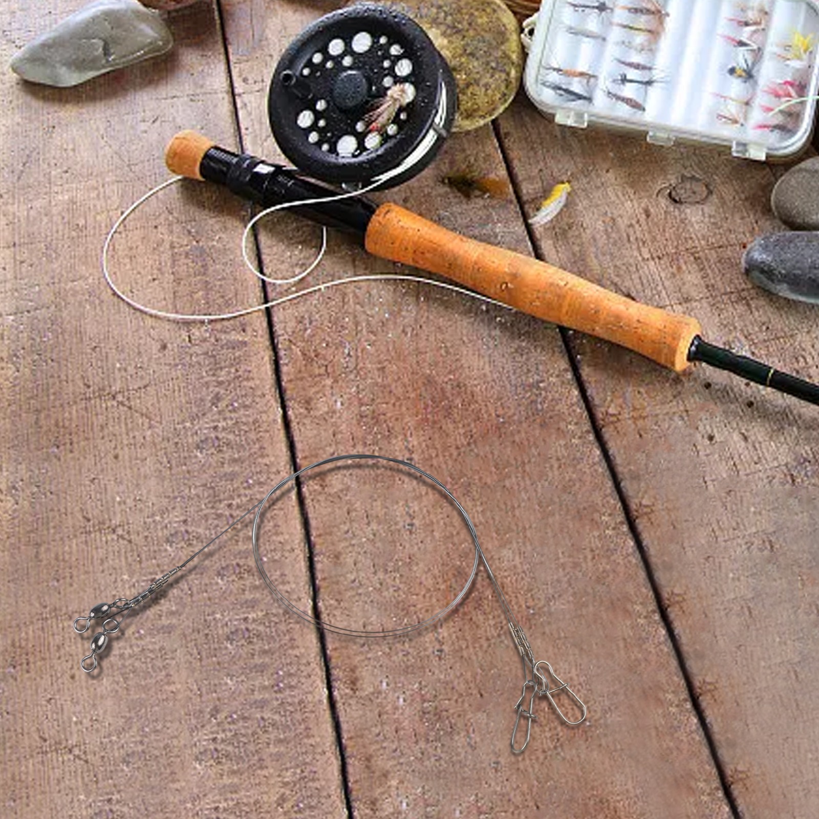 2pc Fishing Titanium Wire Lead - Leader Line のレビューと価格