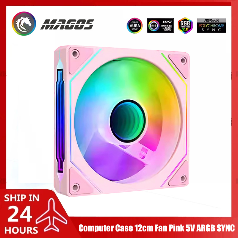 Computer Case Fan Pink 5V ARGB - Fly Line のレビューと価格