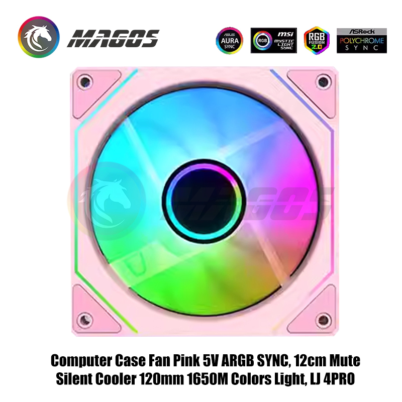 Computer Case Fan Pink 5V ARGB - Fly Line のレビューと価格