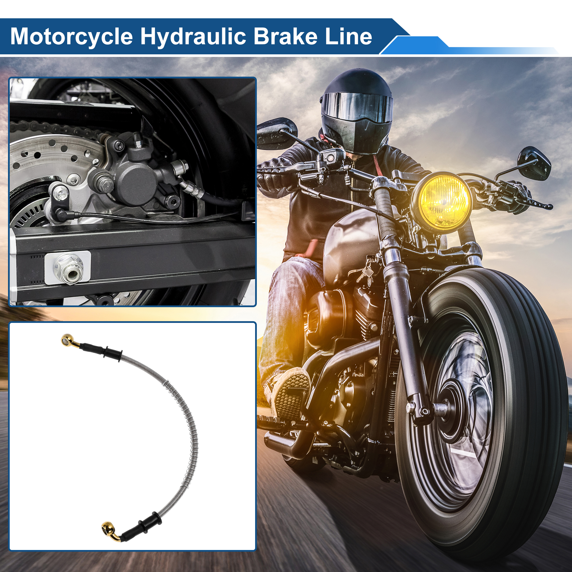 Motoforti 40cm Motorcycle Brak - Braided Line のレビューと価格