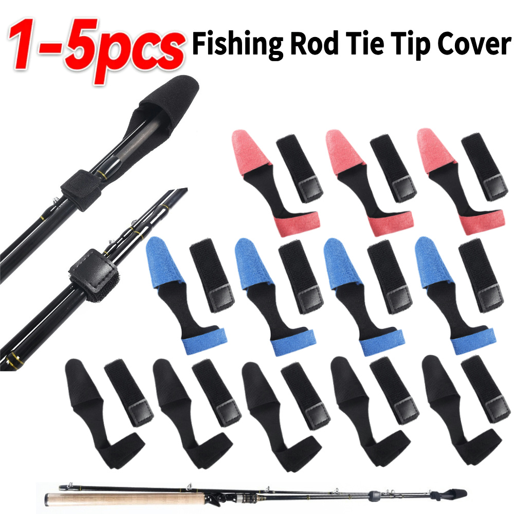 1-5PCS Fishing Rod Tie Tip Cov - Fishing Line Box のレビューと価格