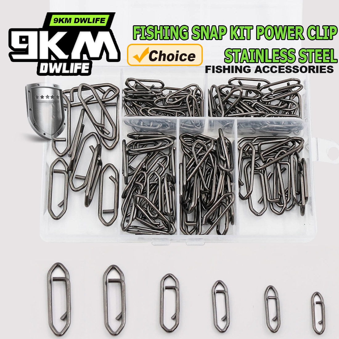 9KM Fishing Snap Kit 110pcs Po - Saltwater Line のレビューと価格