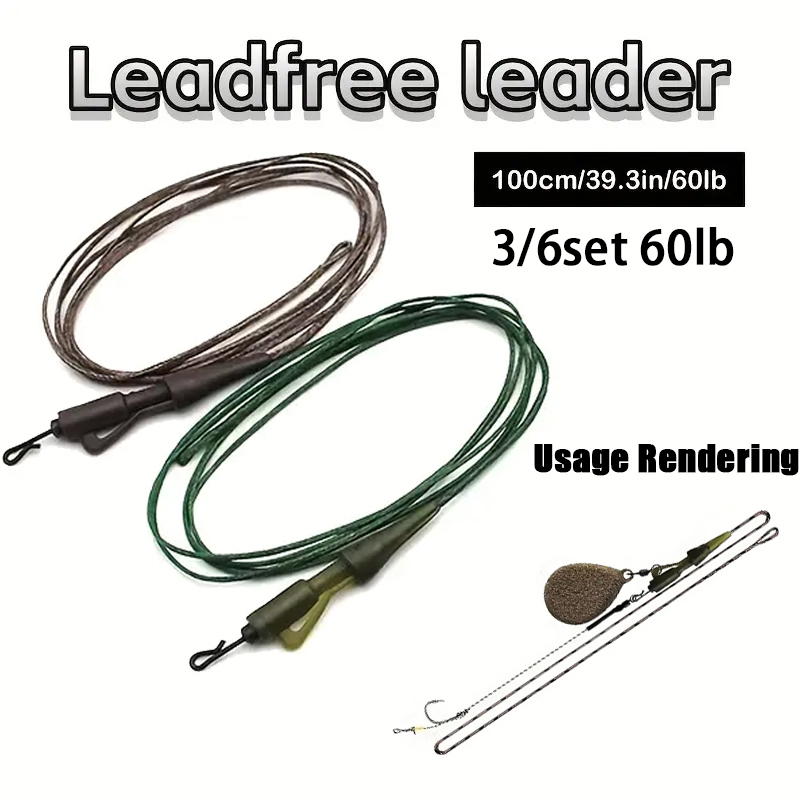 3/6pc CarpCarp Fishing Line Re - Leader Line のレビューと価格
