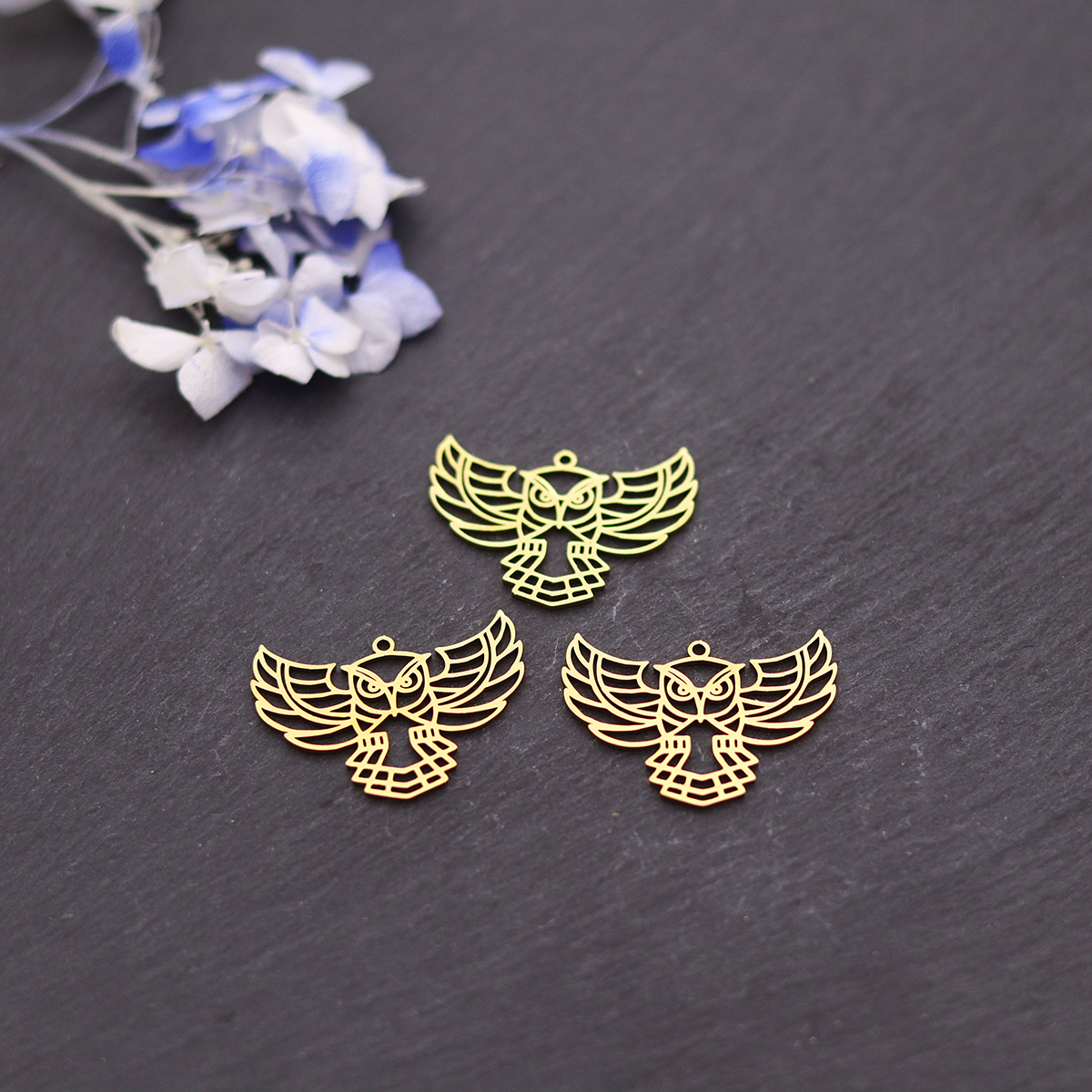 3pcs Owl Stainless Steel Charm - Fly Line のレビューと価格