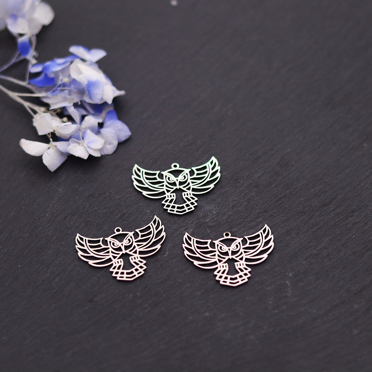 3pcs Owl Stainless Steel Charm - Fly Line のレビューと価格
