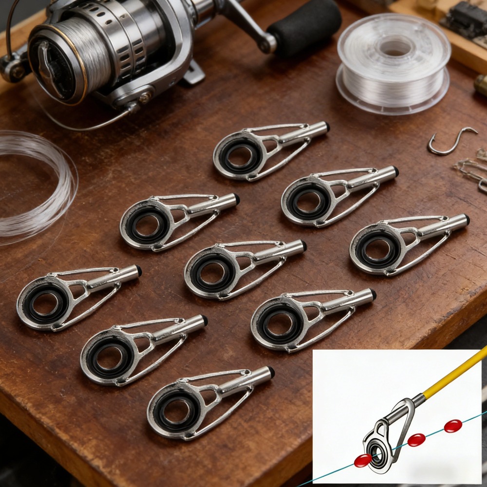 10PCS Metal Fishing Top Rod Gu - Fishing Line Winder のレビューと価格