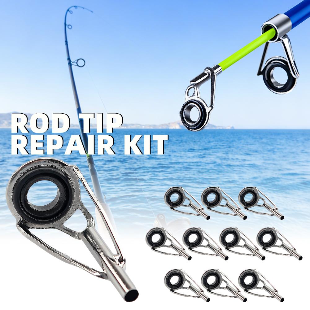10PCS Metal Fishing Top Rod Gu - Fishing Line Winder のレビューと価格