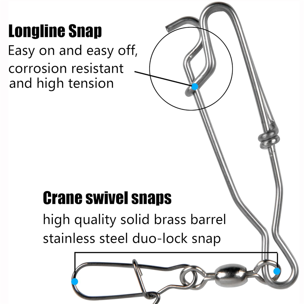 5Pcs Decoy Long Line Clips Lon - Saltwater Line のレビューと価格