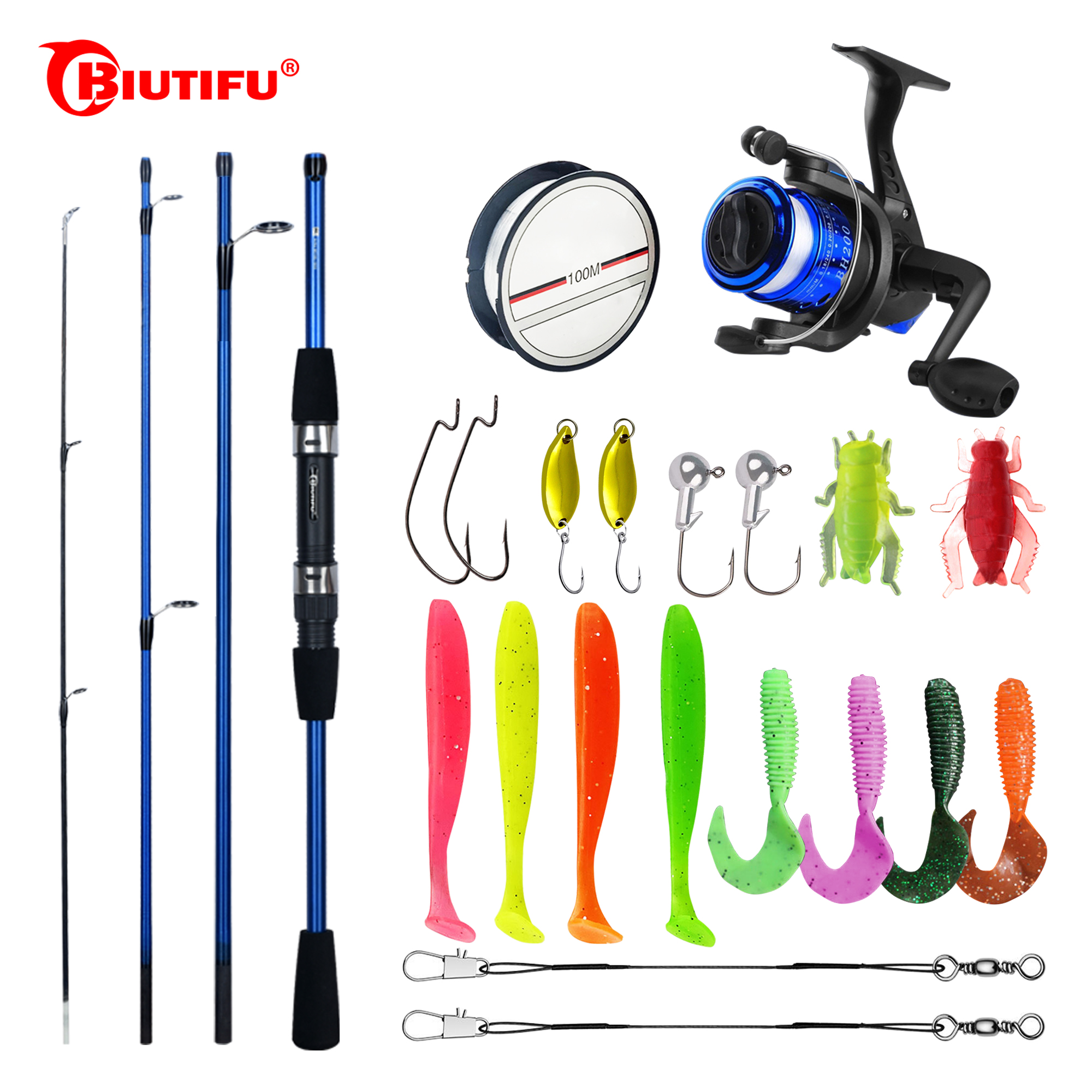 BIUTIFU Spinning Fishing Rod S - Freshwater Line のレビューと価格